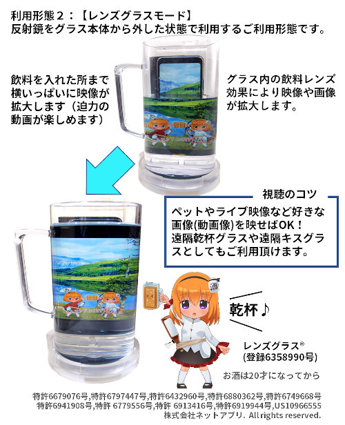 アニメグラスの使用方法(レンズグラスモード時)